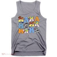 Mama Cow Girl Print Cute Tank Top thumb 0