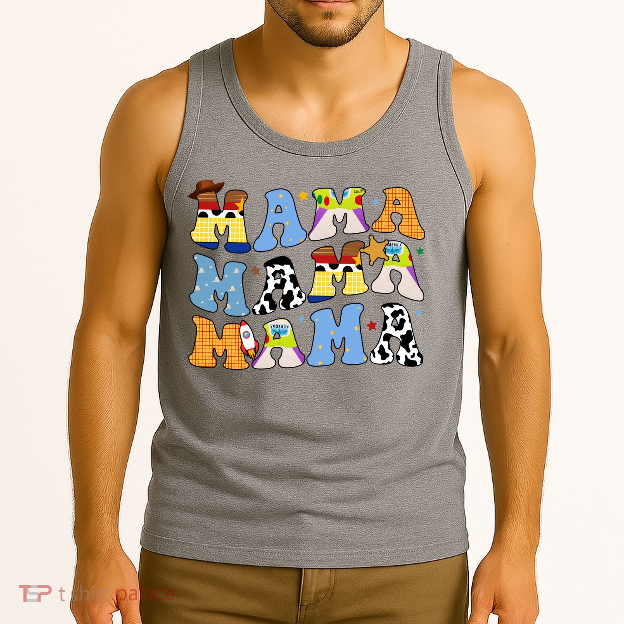 Mama Cow Girl Print Cute Tank Top