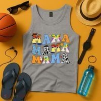 Mama Cow Girl Print Cute Tank Top thumb 4