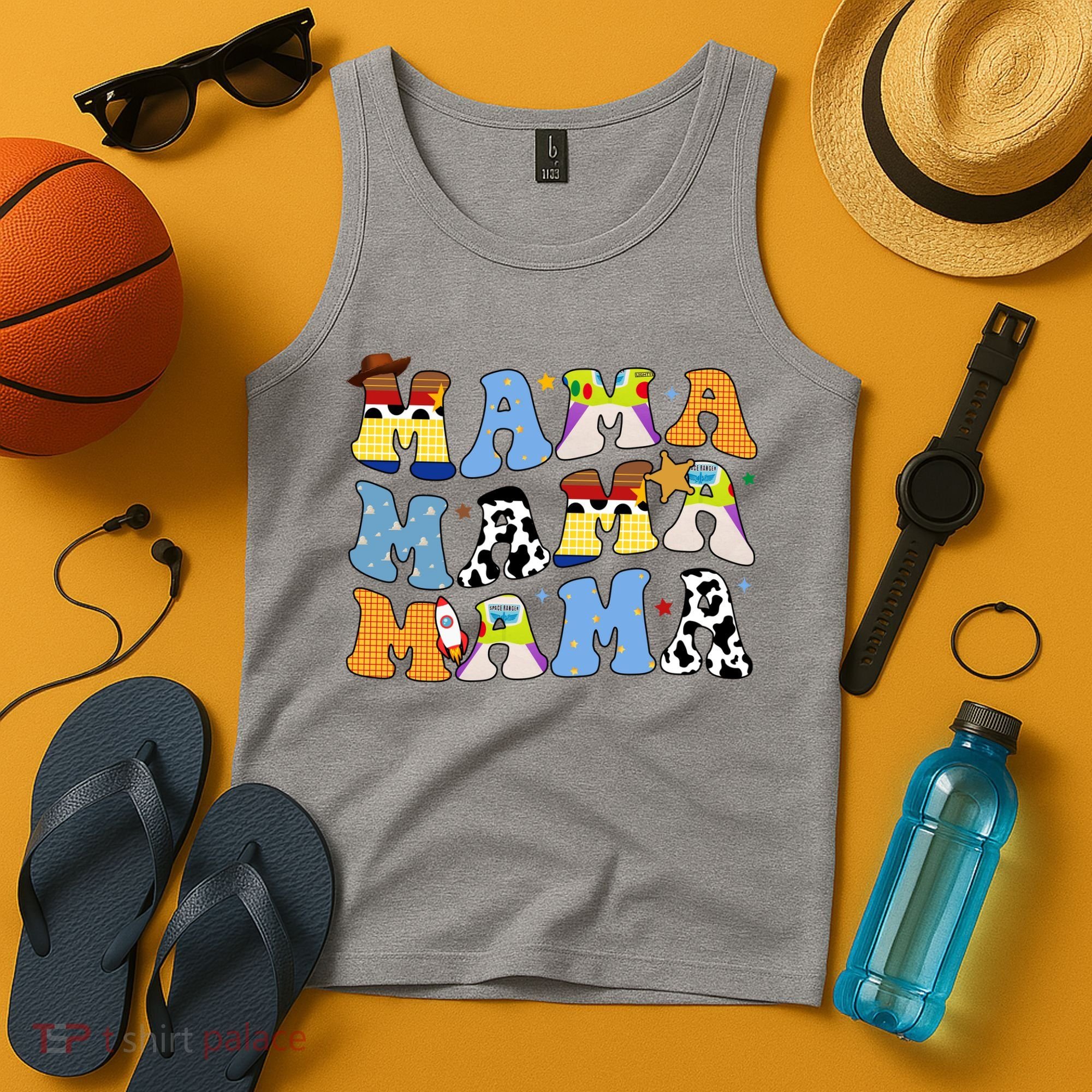 Mama Cow Girl Print Cute Tank Top