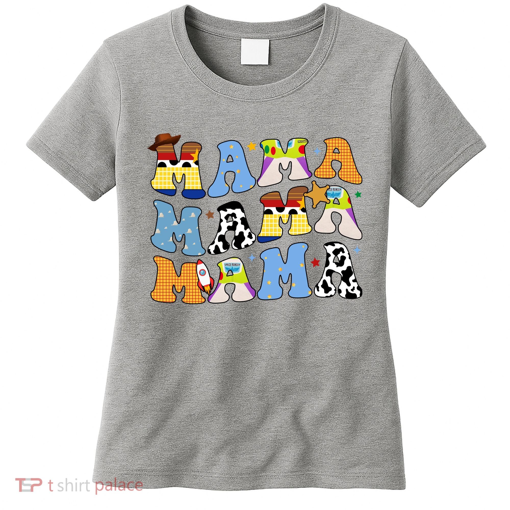 Mama Cow Girl Print Cute Women's T-Shirt