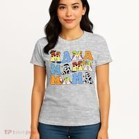 Mama Cow Girl Print Cute Women's T-Shirt thumb 4