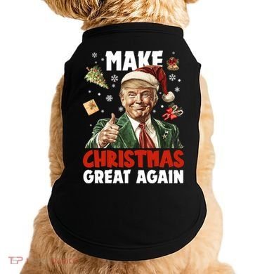 Make Christmas Great Again Pro Donald Trump Holiday Doggie Tank