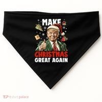 Make Christmas Great Again Pro Donald Trump Holiday USA-Made Doggie Bandana thumb 0