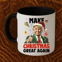 Make Christmas Great Again Pro Donald Trump Holiday Coffee Mug thumb 2