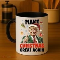 Make Christmas Great Again Pro Donald Trump Holiday Coffee Mug thumb 4