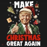 Make Christmas Great Again Pro Donald Trump Holiday Women's Hoodie thumb 2