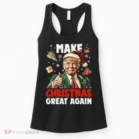 Make Christmas Great Again Pro Donald Trump Holiday Women's Tank Top thumb 0