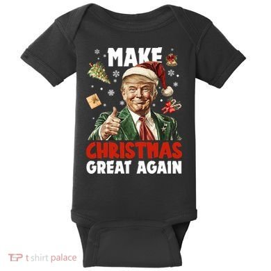 Make Christmas Great Again Pro Donald Trump Holiday Baby Bodysuit
