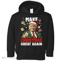 Make Christmas Great Again Pro Donald Trump Holiday Toddler Hoodie thumb 0