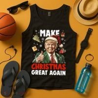 Make Christmas Great Again Pro Donald Trump Holiday Tank Top thumb 4