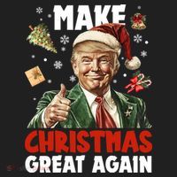 Make Christmas Great Again Pro Donald Trump Holiday Golf Towel thumb 3