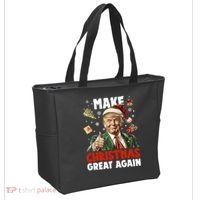Make Christmas Great Again Pro Donald Trump Holiday Tote Bag thumb 2