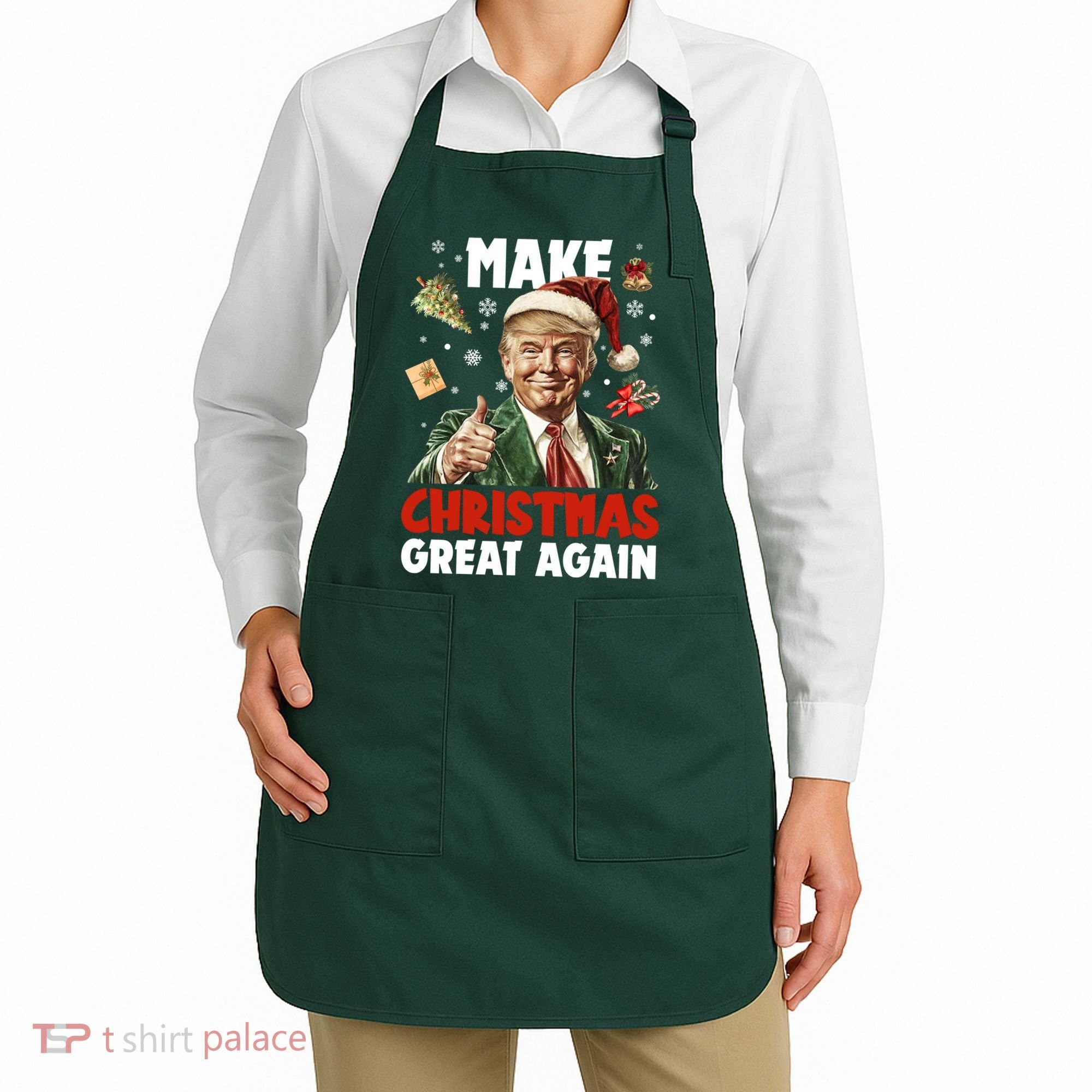 Make Christmas Great Again Pro Donald Trump Holiday Apron
