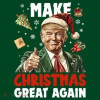 Make Christmas Great Again Pro Donald Trump Holiday Mousepad thumb 1