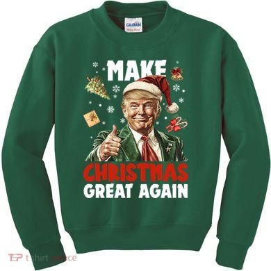 Make Christmas Great Again Pro Donald Trump Holiday Kids Sweatshirt