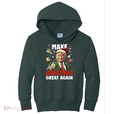 Make Christmas Great Again Pro Donald Trump Holiday Kids Hoodie