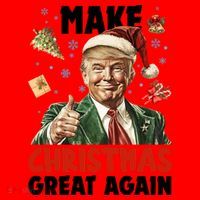 Make Christmas Great Again Pro Donald Trump Holiday Santa Hat thumb 1