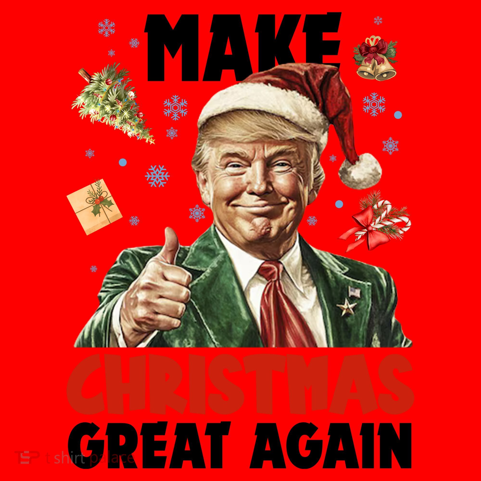 Make Christmas Great Again Pro Donald Trump Holiday Santa Hat