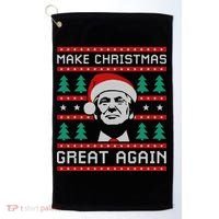 Make Christmas Great Again Trump Golf Towel thumb 0