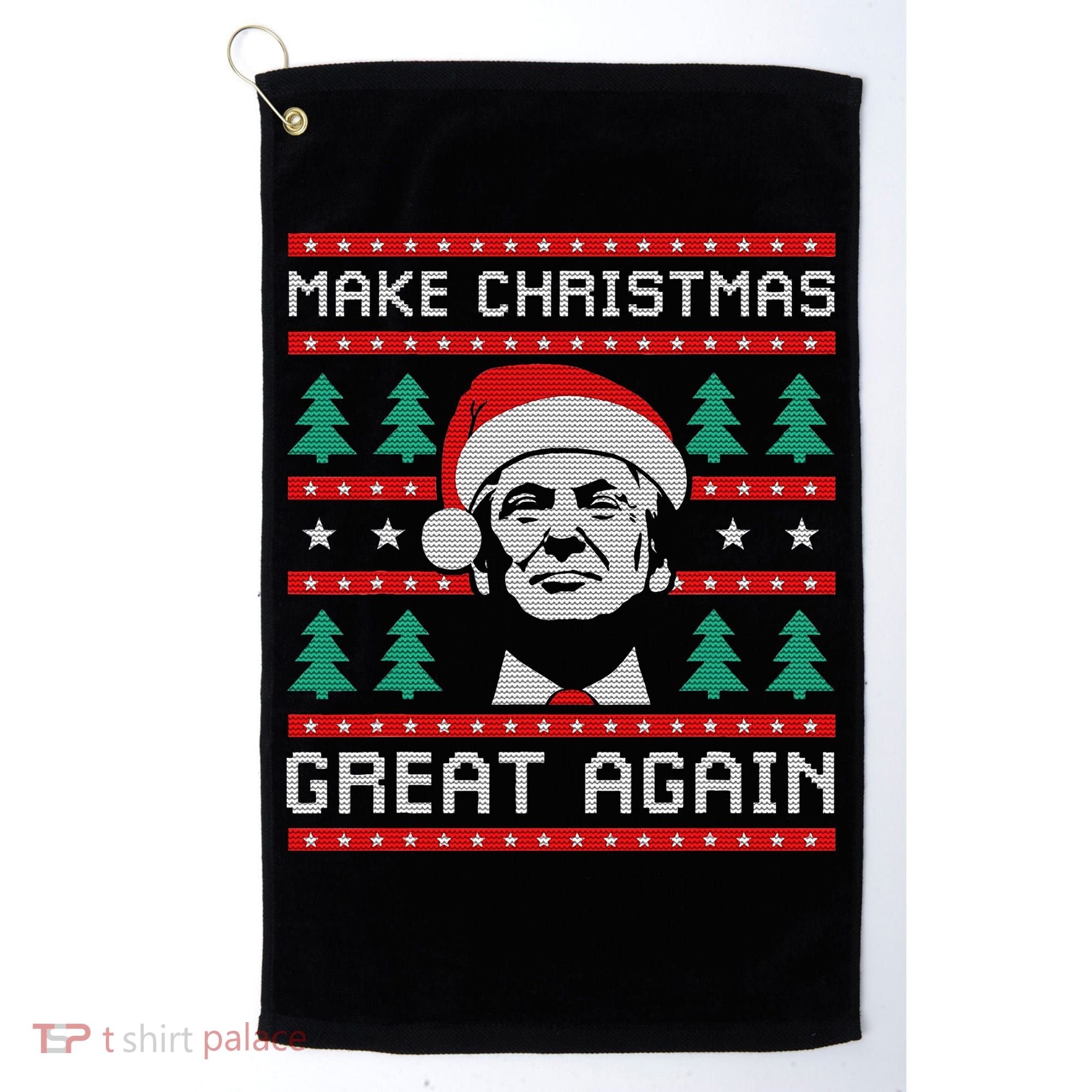 Make Christmas Great Again Trump Golf Towel
