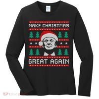Make Christmas Great Again Trump Women's Long Sleeve Shirt thumb 0