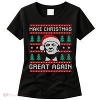 Make Christmas Great Again Trump Women's T-Shirt thumb 0
