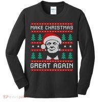 Make Christmas Great Again Trump Kids Long Sleeve Shirt thumb 0