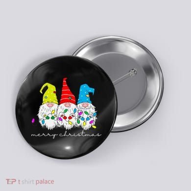 Merry Christmas Gnome Button