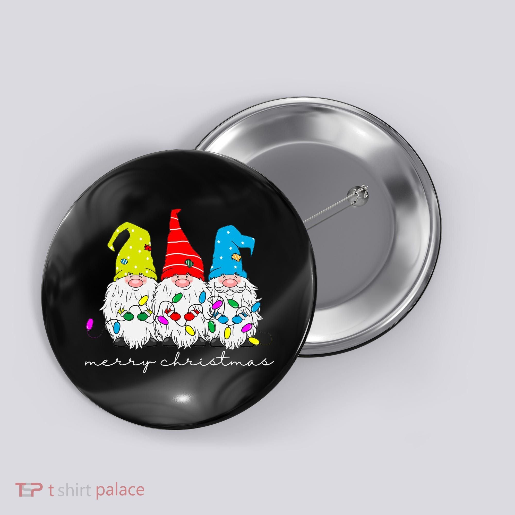 Merry Christmas Gnome Button