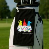 Merry Christmas Gnome Golf Towel thumb 2