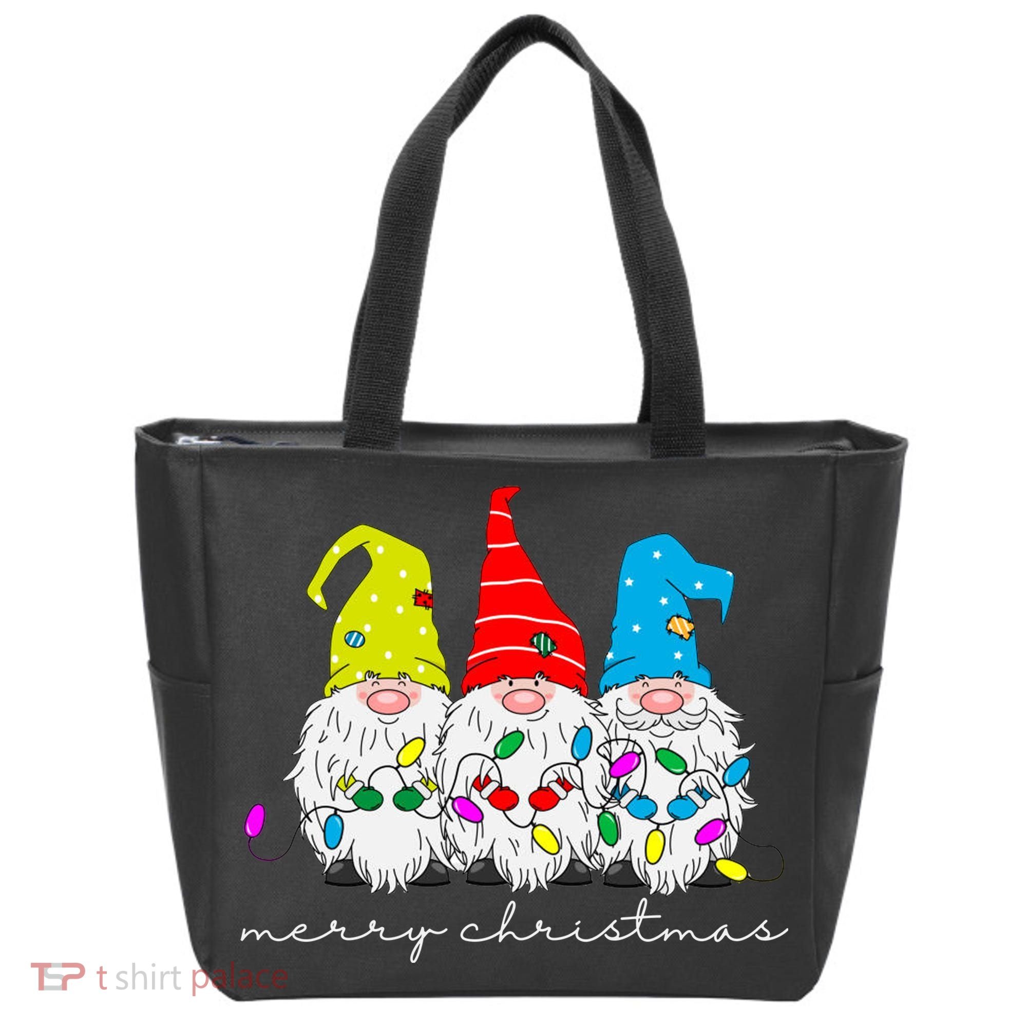 Merry Christmas Gnome Tote Bag