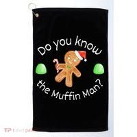Merry Christmas Gingerbread Do You Know The Muffin Man Golf Towel thumb 0