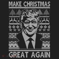 Make Christmas Great Again Funny Trump Ugly Beanie thumb 2