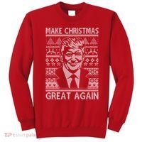 Make Christmas Great Again Funny Trump Ugly Sweatshirt thumb 0
