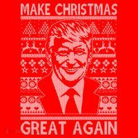 Make Christmas Great Again Funny Trump Ugly Sweatshirt thumb 3