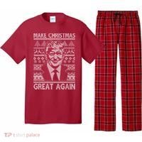 Make Christmas Great Again Funny Trump Ugly Pajama Set thumb 0