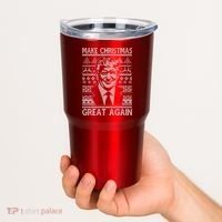 Make Christmas Great Again Funny Trump Ugly Tumbler thumb 2