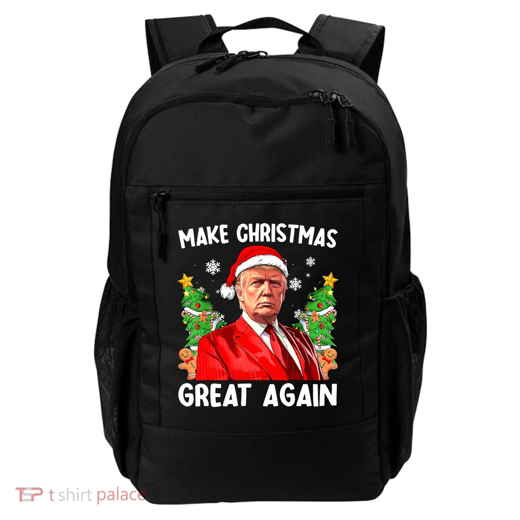 Make Christmas Great Again Funny Santa Trump 2024 Xmas Meaningful Gift Backpack