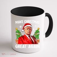 Make Christmas Great Again Funny Santa Trump 2024 Xmas Meaningful Gift Coffee Mug thumb 1