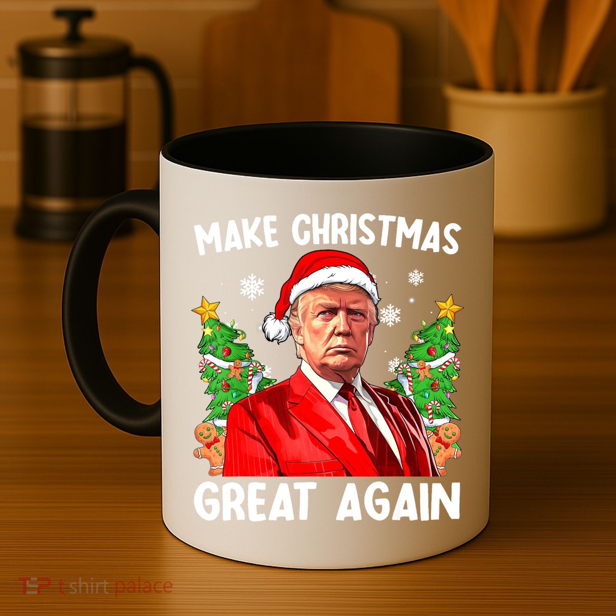 Make Christmas Great Again Funny Santa Trump 2024 Xmas Meaningful Gift Coffee Mug