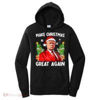 Make Christmas Great Again Funny Santa Trump 2024 Xmas Meaningful Gift Women's Hoodie thumb 0