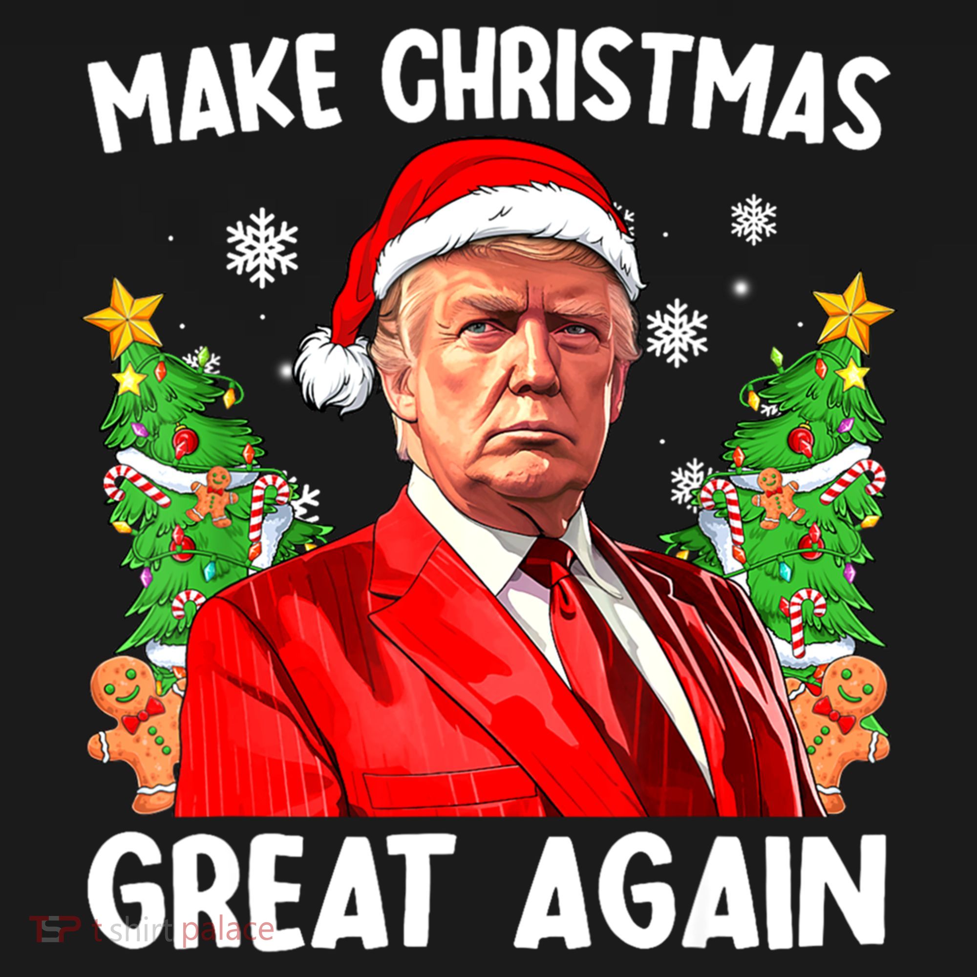 Make Christmas Great Again Funny Santa Trump 2024 Xmas Meaningful Gift Women's Hoodie