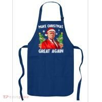 Make Christmas Great Again Funny Santa Trump 2024 Xmas Meaningful Gift Apron thumb 0