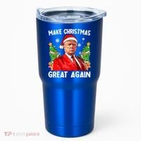 Make Christmas Great Again Funny Santa Trump 2024 Xmas Meaningful Gift Tumbler thumb 0