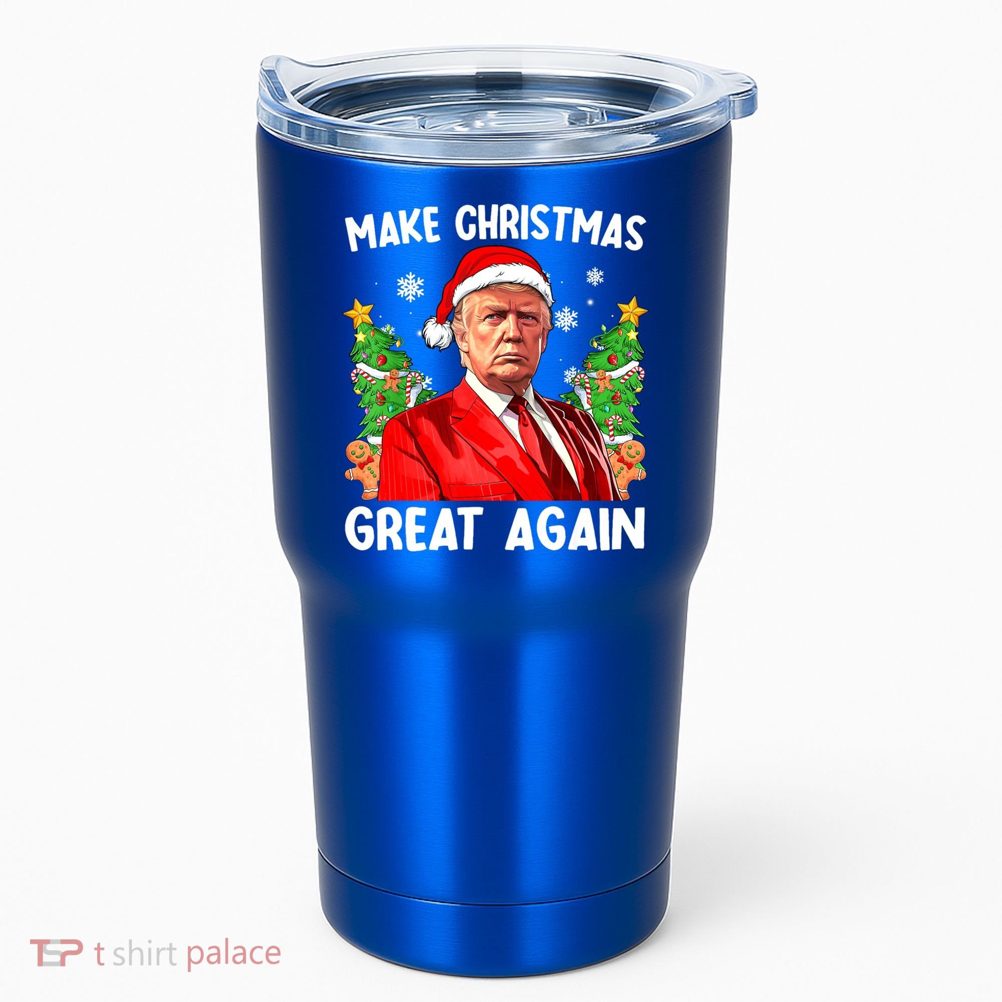Make Christmas Great Again Funny Santa Trump 2024 Xmas Meaningful Gift Tumbler