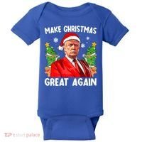 Make Christmas Great Again Funny Santa Trump 2024 Xmas Meaningful Gift Baby Bodysuit thumb 0