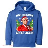 Make Christmas Great Again Funny Santa Trump 2024 Xmas Meaningful Gift Toddler Hoodie thumb 0
