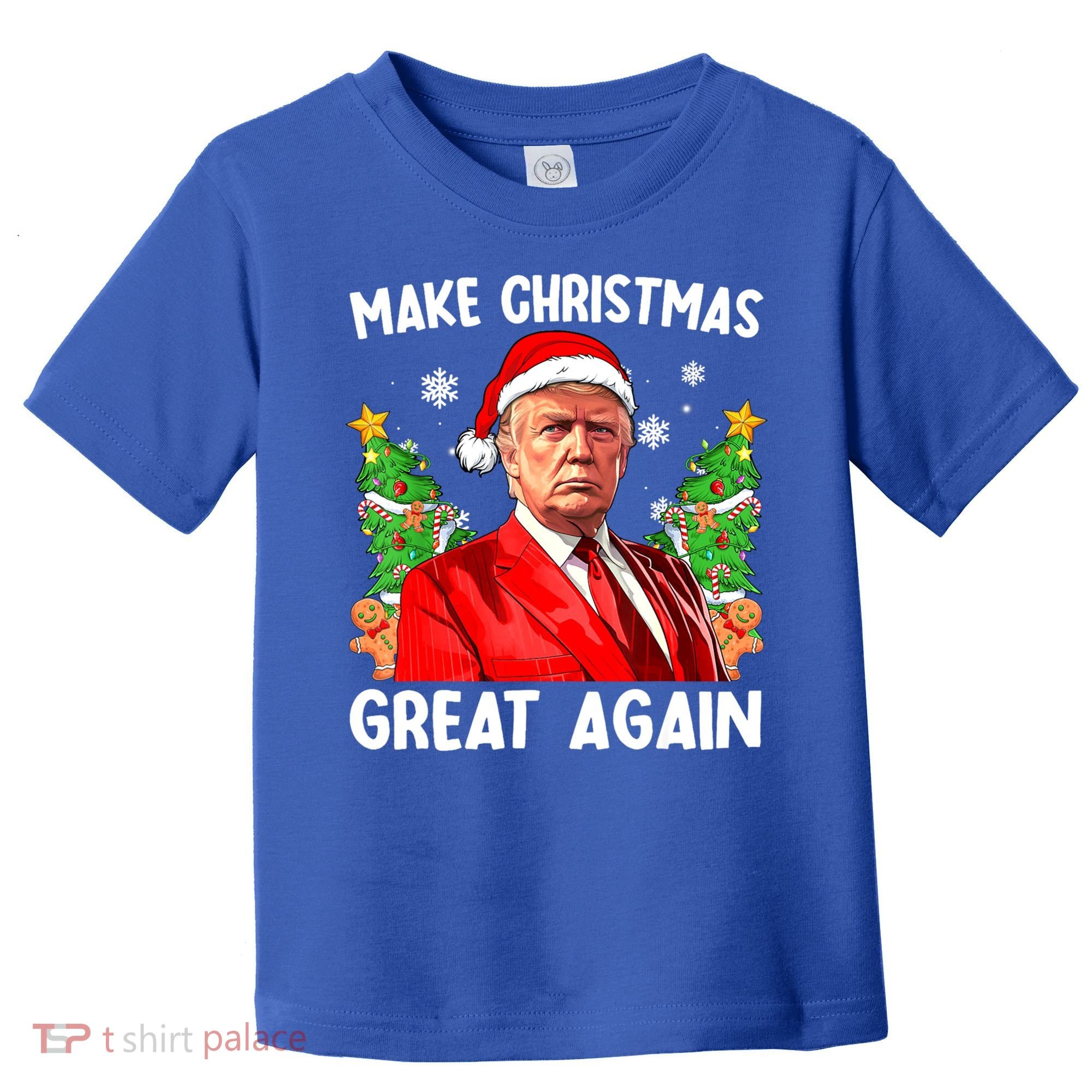 Make Christmas Great Again Funny Santa Trump 2024 Xmas Meaningful Gift Toddler T-Shirt