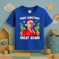 Make Christmas Great Again Funny Santa Trump 2024 Xmas Meaningful Gift Toddler T-Shirt thumb 3